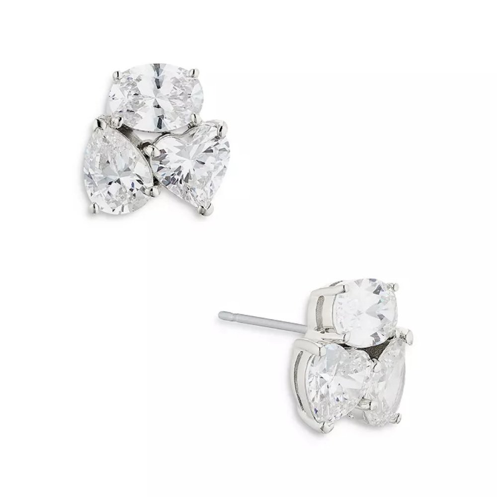 Nadri Cora Cluster Stud Earrings, Classic & Versatile, New with Tag